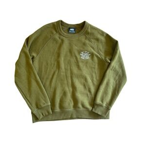 REI Co-op Trail Supplies Graphic Sweatshirt Olive Green Mens Medium Crewneck